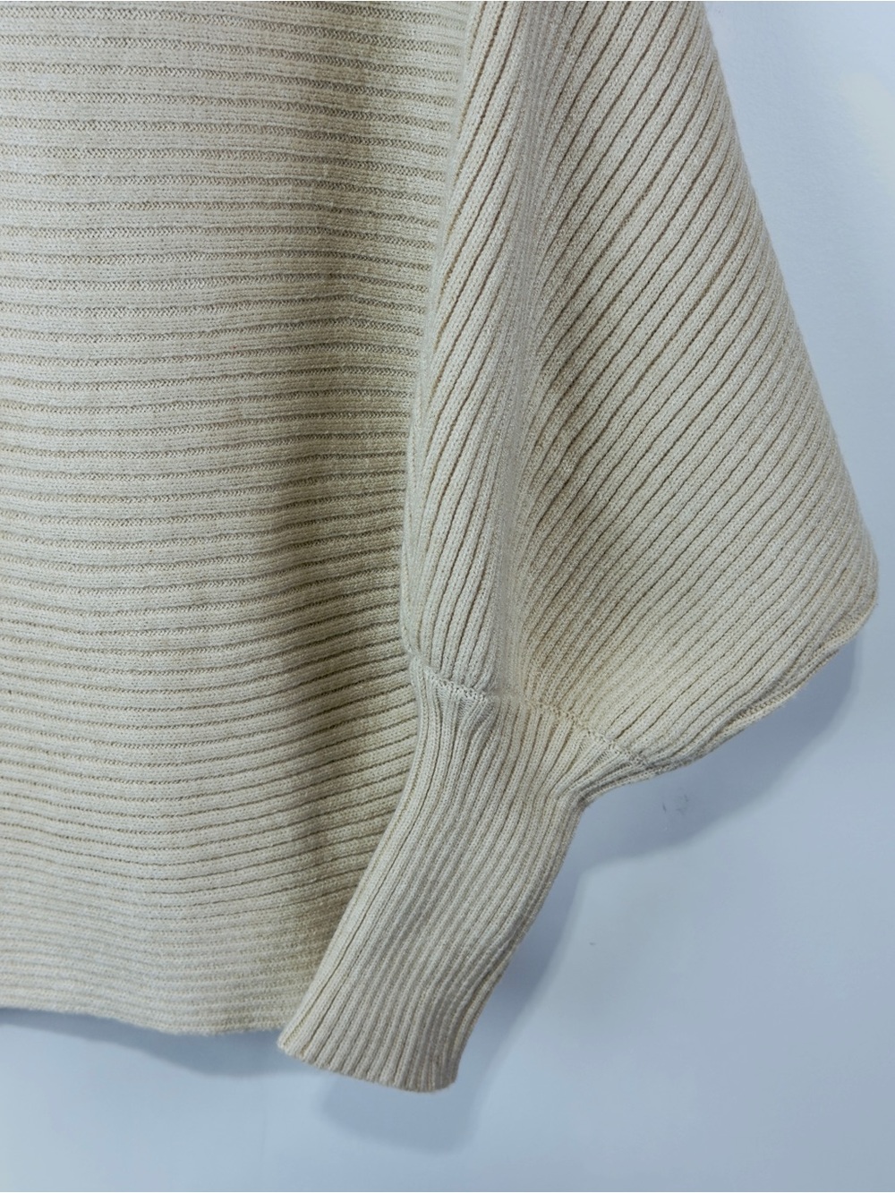 Pinque Cream Ribbed Scoop-Neck Sweater - Picture 4 of 10